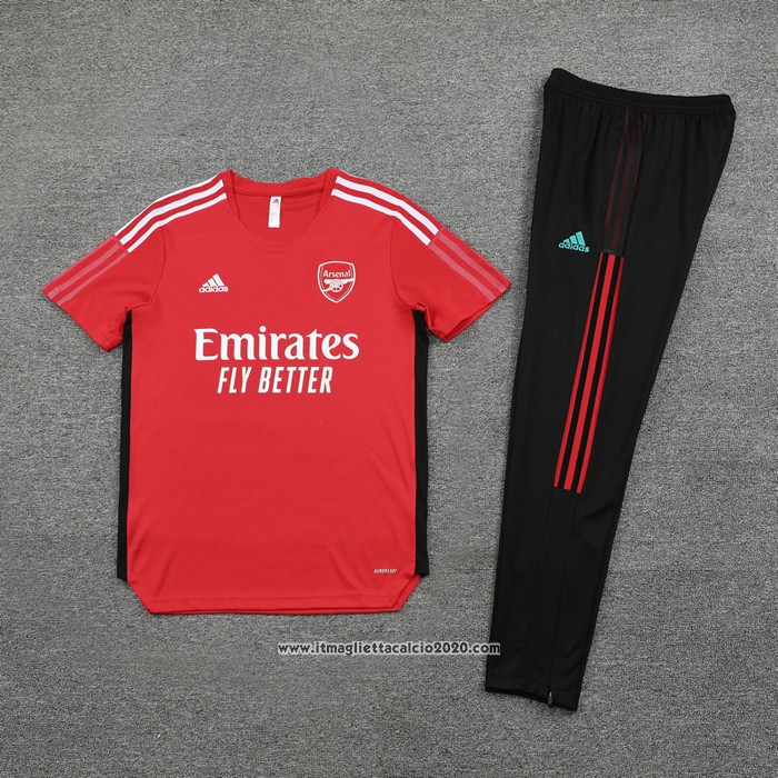 Tuta da Track Arsenal Manica Corta 2021 2022 Rosso